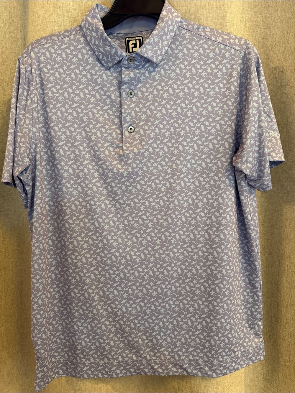 FootJoy Light Lavender Beachy Print Men's Polo